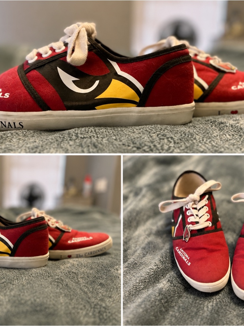 Arizona Cardinals Red Sneakers with Team Logo